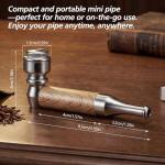 Scotte Classic Pipe Set, 2 PCS Potable Pipe with Pipe Screen, Clean Brush, 3 IN 1 Scraper Tool, Mini Pipe and Pipe Accessories Kit for Pipe Beginners and Lovers