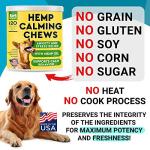 BARK&SPARK Calming Hemp Treats for Dogs - Made in USA with Hemp Oil - Anxiety Relief - Separation Aid - Stress Relief During Fireworks, Storms, Thunder - Aggressive Behavior, Barking - 120 Soft Chews