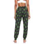 Green Leaves Marijuana Hippie Harem Pants for Women Boho Trousers Women's Cozy Yoga Pants, M