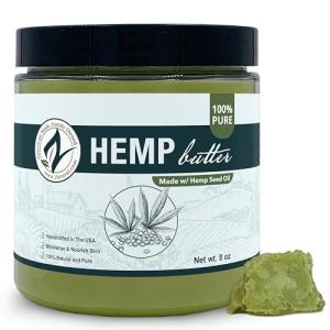 Zatural Hemp Body Butter 17,500mg Hemp per oz Organically Grown Raw Vegan Hemp and Cocoa Creamy Texture. (8oz)