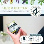 Zatural Hemp Body Butter 17,500mg Hemp per oz Organically Grown Raw Vegan Hemp and Cocoa Creamy Texture. (8oz)