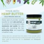 Zatural Hemp Body Butter 17,500mg Hemp per oz Organically Grown Raw Vegan Hemp and Cocoa Creamy Texture. (8oz)