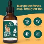 Pure Pet Hemp Oil By Lucy and Lily| Helps with Anxiety, Pain, Stress, Sleep, Seizures, Skin & Coat Health| Calming Drops for Cats & Dogs| 100% Natural 1-Ingredient Liquid Hemp Oil| 2 Pack