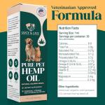 Pure Pet Hemp Oil By Lucy and Lily| Helps with Anxiety, Pain, Stress, Sleep, Seizures, Skin & Coat Health| Calming Drops for Cats & Dogs| 100% Natural 1-Ingredient Liquid Hemp Oil| 2 Pack