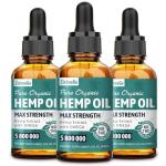 ziehooGe Hemp Oil Drops 3 Pack - Maximum Strength 100% Natural Hemp Oil Organic Supports Relaxation