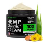 Magic Hemp Cream with Hemp Oil, Turmeric, Arnica & Menthol – Botanical Cream with a Cooling Sensation for Localized Application (4oz)