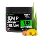 Magic Hemp Cream with Hemp Oil, Turmeric, Arnica & Menthol – Botanical Cream with a Cooling Sensation for Localized Application (4oz)