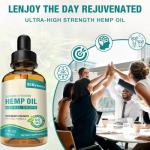Hemp Oil Drops for Sleep,Pain,Anxiety, High Potency Maximum Strength Organic Hemp Oils Extract Relief Good MoodNatural Hemp Oil - C02 Extraction,Organic, Vegan, Non-GMO(3-Pack)
