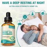 Hemp Oil Drops for Sleep,Pain,Anxiety, High Potency Maximum Strength Organic Hemp Oils Extract Relief Good MoodNatural Hemp Oil - C02 Extraction,Organic, Vegan, Non-GMO(3-Pack)