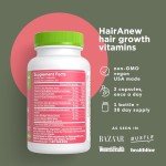 Naturenetics HairAnew Hair Growth Vitamins for Women & Men - Hair Vitamins For Faster Hair Growth & Thickness - Part of Proceeds go to Hair Loss Charity - Vegan Hair Supplement For Hair Skin Nails (1)