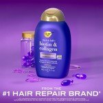 OGX Thick & Full + Biotin & Collagen Volumizing Conditioner, Nutrient-Infused Conditioner with Vitamin B7 Biotin Gives Hair Volume & Body for 72+ Hours, Sulfate-Free Surfactants, 13 fl. Oz