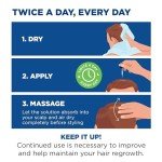 Men's Rogaine Extra Strength 5% Minoxidil Topical Solution for Thin Hair, Hair Loss Treatment to Regrow Fuller, Thicker Hair, 3 Month Supply, 3 Bottles