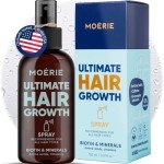 Moerie Ultimate Hair Growth Spray Designed to Strengthen & Stop Hair Loss - 100% Natural Serum for with over 100 Minerals, Vitamins & Amino acids - Fresh Scent - 5.07 Fl. Oz