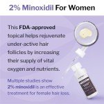 Shapiro MD Hair Growth Experts Minoxidil 2% Topical Solution for Women, Serum Promotes Hair Regrowth by Reactivating Hair Follicles (1 Month)