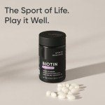 Sports Research Extra Strength Vegan Biotin (Vitamin B) Supplement with Organic Coconut Oil - Supports Keratin for Healthier Hair & Skin - Great for Women & Men - 5,000mcg, 120 Veggie Softgel Capsules