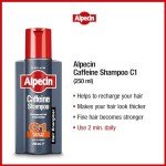 Alpecin C1 Caffeine Shampoo 8.45 fl Oz I Hair Performance Enhancer I Promotes Natural Hair Growth and Thickness I Energizes Scalp