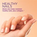 Nature's Bounty Optimal Solutions Hair, Skin & Nails with Biotin and Collagen, Citrus-Flavored Gummies Vitamin Supplement, 2500 mcg, 80 Ct, 40 Total Servings