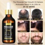 5% Minoxidil Hair Growth Oil for Men & Women Kit - Extra Strength Regrowth Serum, Topical Hair Loss Treatment Serum, Thicker, Healthier Hair & Beard Growth Kit, 2.11 fl.oz