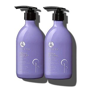 Luseta Biotin Shampoo and Conditioner for Hair - Thickening Shampoo for Thinning Hair - Infused with Argan Oil to Repair Damaged Dry Hair - Sulfate Free Paraben Free-2 x 16.9 fl oz