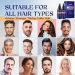 5% Minoxidil Hair Growth for Men and Women: 2-Pack Extra Strength Minoxidil Hair Loss Treatment Serum with Rosemary for Faster Stronger Thicker Hair Growth - 60ML Each