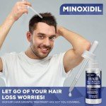 5% Minoxidil for Men and Women, Hair Regrowth Treatment for Thinning Hair and Hair Loss, Topical Solution - 1 Months Supply - Dermatologist recommended (Pack of 1)
