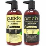 PURA D'OR Advanced Therapy Biotin Shampoo & Conditioner Hair Care Set For Hair Thinning, CLINICALLY TESTED Effective Results, Herbal Hair Thickening Products For Women & Men, 16oz x2