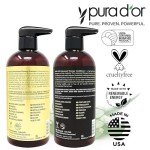 PURA D'OR Advanced Therapy Biotin Shampoo & Conditioner Hair Care Set For Hair Thinning, CLINICALLY TESTED Effective Results, Herbal Hair Thickening Products For Women & Men, 16oz x2