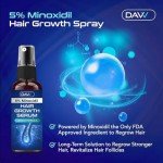 Hair Growth Serum with 5% Minoxidil, 2 fl oz, Hair Thickening Treatment for Men and Women