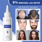 5% Minoxidil for Men Hair Growth Serum - Minoxidil for Women Serum with Biotin for Thicker & Healthier, Topical Minoxidil for Men Restore Fuller Beard & Hair Growth Oil Unisex 3.38 FL OZ for 3 Months