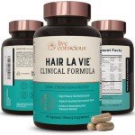 Hair La Vie Live Conscious Clinical Formula Hair Growth Vitamins for Women and Men w/Biotin 5000mcg, Collagen & Saw Palmetto (Pack of 1)