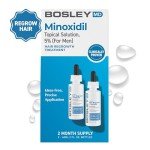 BosleyMD Professional Strength Men's Hair Re-growth Treatment, 5% Minoxidil Topical Solution, 2 Fl Oz (Pack of 2)