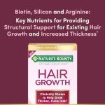 Nature's Bounty Hair Growth Supplement, 1 Per Day, Clinically Shown to Support Thicker, Fuller Hair, with Biotin, Silicon & Arginine, 30 Capsules