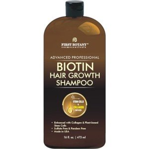 Hair Regrowth and Anti Hair Loss Shampoo 16 fl oz, with DHT blockers, Collagen & Stem Cells- Daily Hydrating, Detoxifying, Volumizing Shampoo For Men and Women