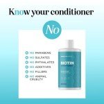 Volumizing Biotin Conditioner for Thinning Hair - Volumizing Conditioner for Fine Thin & Weak Hair - Sulfate Paraben & Silicone Free with Nourishing Plant Proteins & B Vitamins - Color Safe (16 Fl Oz)