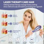 Laser Therapy Hair Growth Comb,Laser Hair Growth Device Electric Scalp Massager, promote hair growth in women and men