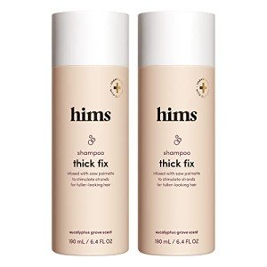 hims Thick Fix Hair Thickening Shampoo for Men, 2 Pack - Hair Loss Shampoo with Saw Palmetto and Niacinamide - No Parabens or Sulfates, Vegan and Cruelty Free - Eucalyptus Grove - 2 x 6.4 fl oz