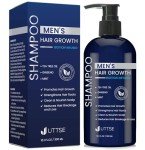 Uttse Biotin Hair Growth Shampoo for Men: Natural Thickening Shampoo with Tea Tree Oil Ginseng Mint for Hair Loss and Thinning Hair - 10.1 fl.oz, Dark Blue