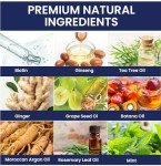 Uttse Biotin Hair Growth Shampoo for Men: Natural Thickening Shampoo with Tea Tree Oil Ginseng Mint for Hair Loss and Thinning Hair - 10.1 fl.oz, Dark Blue