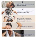 Uttse Biotin Hair Growth Shampoo for Men: Natural Thickening Shampoo with Tea Tree Oil Ginseng Mint for Hair Loss and Thinning Hair - 10.1 fl.oz, Dark Blue