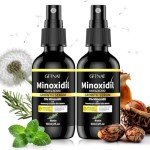 5% Minoxidil with Biotin for Men Spray, Minoxidil with Rosemary for Women Hair Growth, Beard Scalp Serum for Thicker Fuller Hair (2 x 2 Fl Oz)