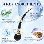 5% Minoxidil with Biotin for Men Spray, Minoxidil with Rosemary for Women Hair Growth, Beard Scalp Serum for Thicker Fuller Hair (2 x 2 Fl Oz)