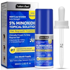 Minoxidil for Men-5% Extra Strength Hair Regrowth for Men Treatment-5% Topical Solution-Dropper Applicator Included -Minoxidil for Women-Stop Thinning & Hair Loss (1pcs)
