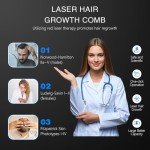 Jitesy Laser Therapy Hair Growth Comb, Red Light Therapy for Hair Growth, FDA Cleared Laser Comb System, Hair Loss, Hair Thinning & Alopecia Treatment for Men & Women Homeuse