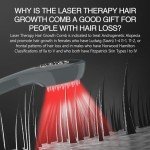 Jitesy Laser Therapy Hair Growth Comb, Red Light Therapy for Hair Growth, FDA Cleared Laser Comb System, Hair Loss, Hair Thinning & Alopecia Treatment for Men & Women Homeuse