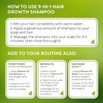 Batana Oil Shampoo for Hair Growth - Routine Shampoo for Thinning Hair for Women & Men - 9-in-1 Natural Hair Loss Shampoo with Biotin, Rosemary Oil - Thickening Hair Treatment & Regrowth