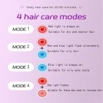 Laser Hair Growth Cap, Red Light Therapy for Hair Growth, With Vibration Function, Hair Loss Treatments Hat for Men & Women, Built-in Battery & Controller