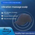 Laser Hair Growth Cap, Red Light Therapy for Hair Growth, With Vibration Function, Hair Loss Treatments Hat for Men & Women, Built-in Battery & Controller