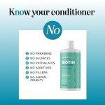 Volumizing Biotin Conditioner for Thinning Hair - Volumizing Conditioner for Fine Thin & Weak Hair - Sulfate Paraben & Silicone Free Hair Conditioner Nourishing Plant Proteins & B Vitamins (Mint)