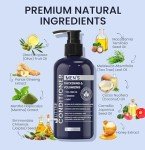 Biotin Hair Growth Conditioner for Men: Natural Thickening and Volumizing Conditioner with Tea Tree Oil Ginseng Mint for Hair Loss and Thinning Hair - 10.1 fl.oz, Dark Blue