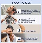 Biotin Hair Growth Conditioner for Men: Natural Thickening and Volumizing Conditioner with Tea Tree Oil Ginseng Mint for Hair Loss and Thinning Hair - 10.1 fl.oz, Dark Blue